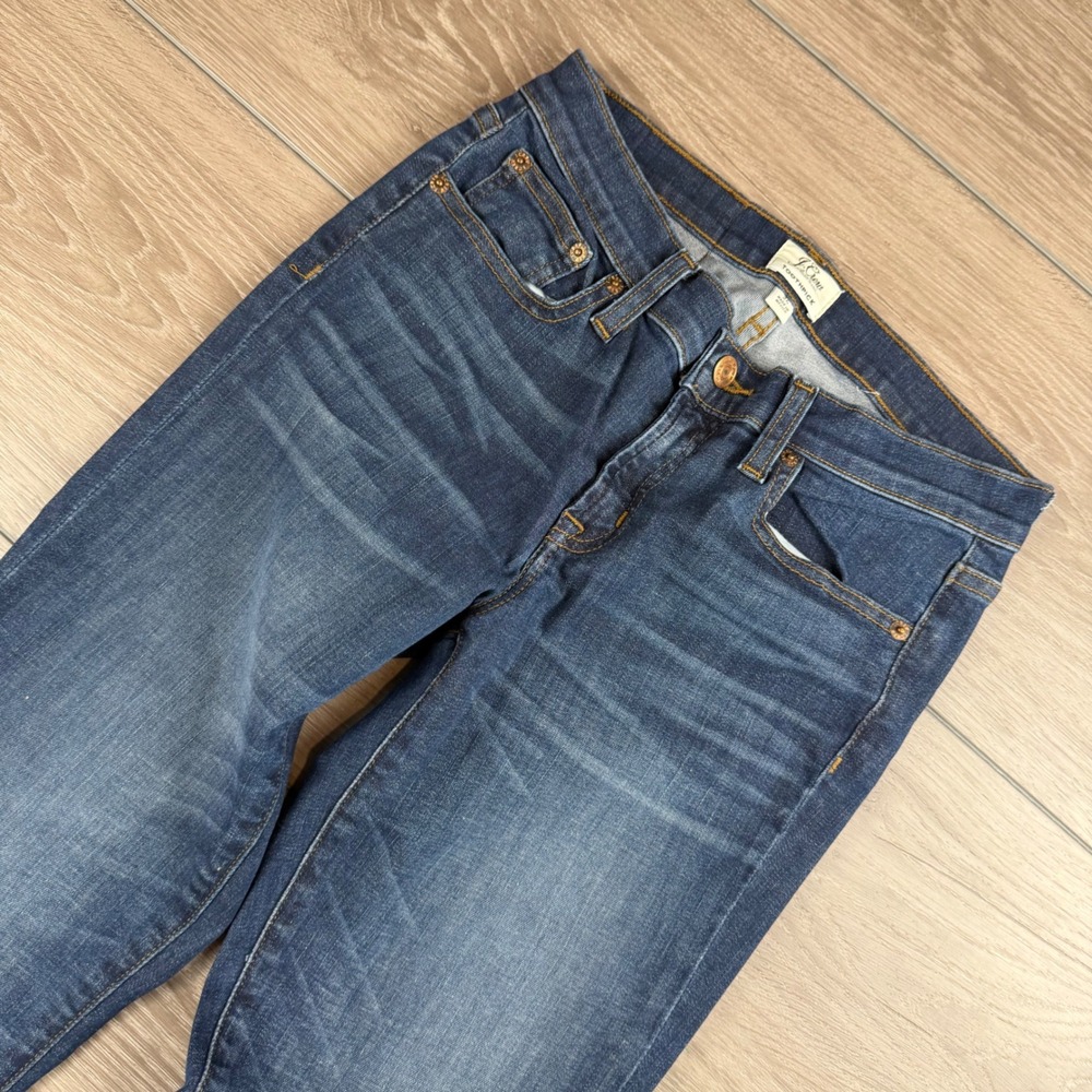 J.Crew Womens Toothpick Skinny Jeans Stretch Dark Wash Blue 26